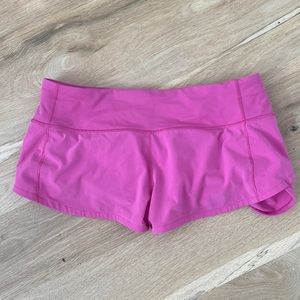 Sonic pink lululemon speed up shorts!